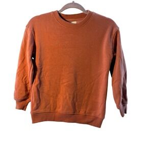 Modish‎ Rebel Youth Orange Crewneck Sweatshirt Size S M Cotton Polyester Kids